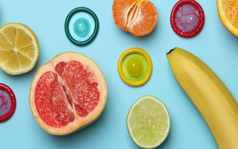 Frutas haciendo referencia a cuidado sexual