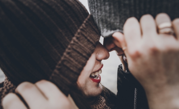 Couple kissing each other