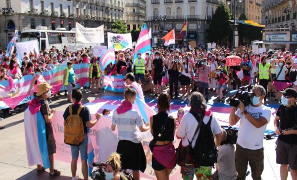 Marcha en pro de los derechos  trans