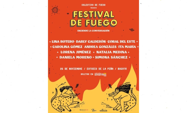 Póster con participantes del Festival de Fuego