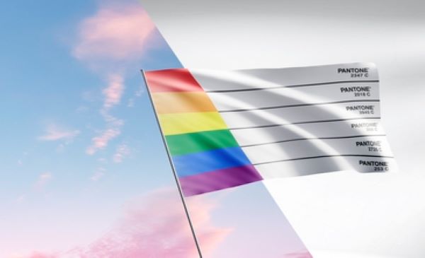 Bandera LGBT en pantone