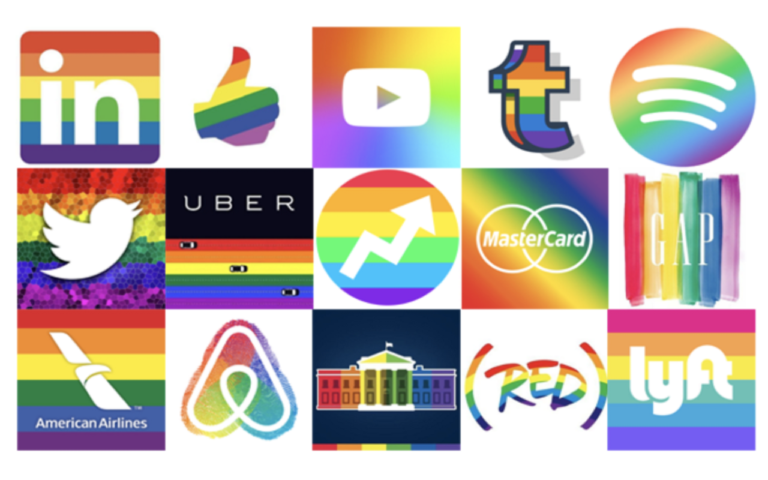 Logos que demuestran el rainbow washing