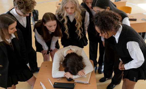 A group bullying someone