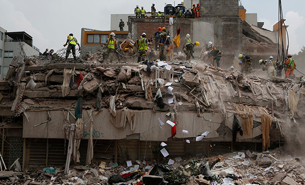Toma de uno de los terremotos en México más recirente
